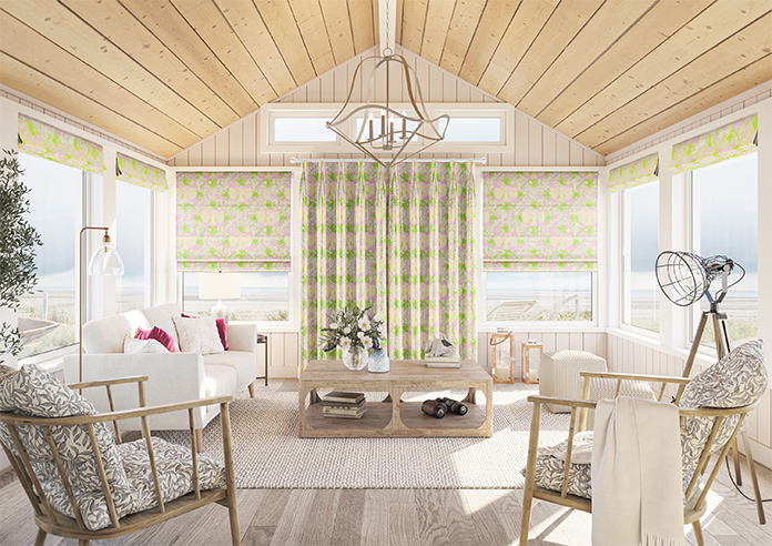 Faded Glamour, Goddess Green Pink - Made To Measure Curtains - Image 15